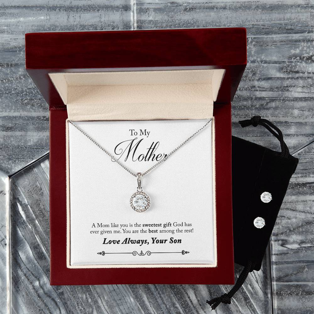 Eternal Hope Necklace and Cubic Zirconia Earring Set