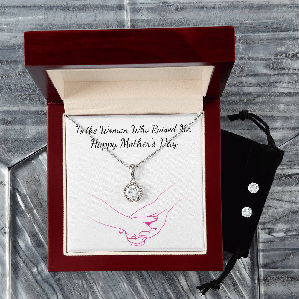 Eternal Hope Necklace and Cubic Zirconia Earring Set To the Woman who raised me, Happy Mothers Day