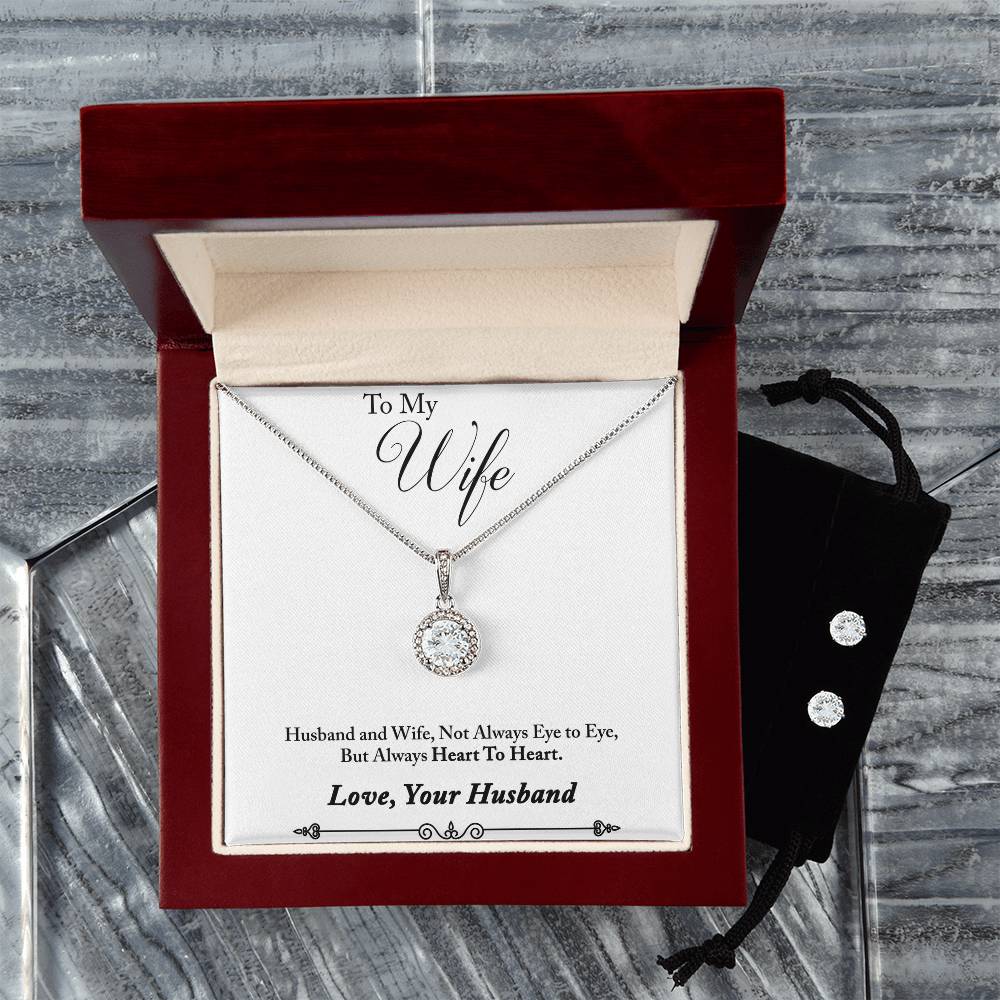 Eternal Hope Necklace and Cubic Zirconia Earring Set Husband to wife final second text