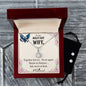 Eternal Hope Necklace and Cubic Zirconia Earring Set To my Military wife Together forever
