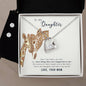Forever Love Necklace and Cubic Zirconia Earring Set To my daughter-she is my heart