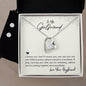 Forever Love Necklace and Cubic Zirconia Earring Set To my Girlfriend-I choose you