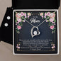 Forever Love Necklace and Cubic Zirconia Earring Set To my Mom, There are not enough words, I Love you