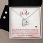 Forever Love Necklace and Cubic Zirconia Earring Set To my wife-You are the most beautiful thing