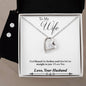Forever Love Necklace and Cubic Zirconia Earring Set Husband to wife final sixth text