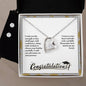 Forever Love Necklace and Cubic Zirconia Earring Set Congratulation-I wish you the strength to face