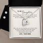 Forever Love Necklace and Cubic Zirconia Earring Set To My Daughter-From Mom