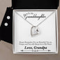 Forever Love Necklace and Cubic Zirconia Earring Set To My Grand Daughter