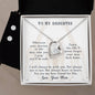 Forever Love Necklace and Cubic Zirconia Earring Set To my daughter-wherever your journey in life