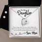 Forever Love Necklace and Cubic Zirconia Earring Set To My Daughter