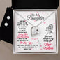 Forever Love Necklace and Cubic Zirconia Earring Set To Daughter Loving and Breathing