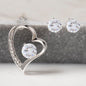 Forever Love Necklace and Cubic Zirconia Earring Set My love