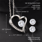 Forever Love Necklace and Cubic Zirconia Earring Set Happy Anniversary