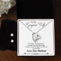 Forever Love Necklace and Cubic Zirconia Earring Set To My Gorgeous Wife from Husband (2)