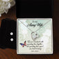 Forever Love Necklace and Cubic Zirconia Earring Set To my Army wife