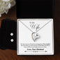 Forever Love Necklace and Cubic Zirconia Earring Set To Wife From Husband