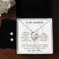 Forever Love Necklace and Cubic Zirconia Earring Set To my daughter-wherever your journey in life