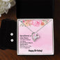 Forever Love Necklace and Cubic Zirconia Earring Set Happy Birthday good friend