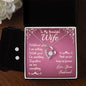 Forever Love Necklace and Cubic Zirconia Earring Set To My Beautiful Wife- Without you I am nothing