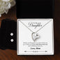 Forever Love Necklace and Cubic Zirconia Earring Set 40-To Daughter from Mom
