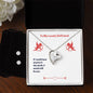 Forever Love Necklace and Cubic Zirconia Earring Set To My Lovely Girlfriend Valentine