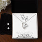 Forever Love Necklace and Cubic Zirconia Earring Set Husband to wife final Third text