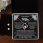 Forever Love Necklace and Cubic Zirconia Earring Set To my Beautiful Wife
