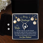 Forever Love Necklace and Cubic Zirconia Earring Set Merry Christmas to my Wife