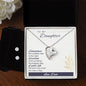 Forever Love Necklace and Cubic Zirconia Earring Set To my Daughter Sometimes
