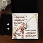 Forever Love Necklace and Cubic Zirconia Earring Set Thank you Mom