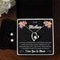 Forever Love Necklace and Cubic Zirconia Earring Set To My Mother