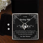 Forever Love Necklace and Cubic Zirconia Earring Set To my Darling Wife