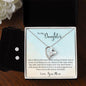 Forever Love Necklace and Cubic Zirconia Earring Set To My Daughter - Learn From Everything