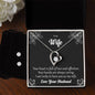 Forever Love Necklace and Cubic Zirconia Earring Set To my Wife