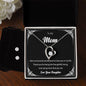Forever Love Necklace and Cubic Zirconia Earring Set To My Mom Love your daughter