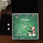 Forever Love Necklace and Cubic Zirconia Earring Set Merry Christms to my Daughter2