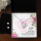 Forever Love Necklace and Cubic Zirconia Earring Set To my Sister A female sibling