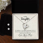 Forever Love Necklace and Cubic Zirconia Earring Set To my daughter-My daughter is my biggest