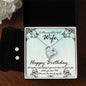 Forever Love Necklace and Cubic Zirconia Earring Set To the world's best Wife, Happy Birthday