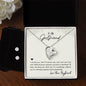 Forever Love Necklace and Cubic Zirconia Earring Set To my Girlfriend-I choose you