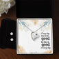 Forever Love Necklace and Cubic Zirconia Earring Set Every day may not be good