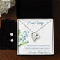 Forever Love Necklace and Cubic Zirconia Earring Set Dear Wife I Love you Always and Forever