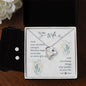 Forever Love Necklace and Cubic Zirconia Earring Set To my Wife-Until your situation change