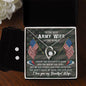 Forever Love Necklace and Cubic Zirconia Earring Set To the best Army wife