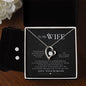 Forever Love Necklace and Cubic Zirconia Earring Set To my wife- I promise