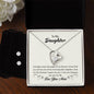 Forever Love Necklace and Cubic Zirconia Earring Set To my daughter-Someday when the pages