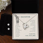 Forever Love Necklace and Cubic Zirconia Earring Set To my daughter-I wish you