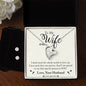 Forever Love Necklace and Cubic Zirconia Earring Set To My Wife, Love your husband