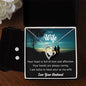 Forever Love Necklace and Cubic Zirconia Earring Set To my Wife Love your husband