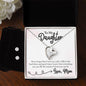 Forever Love Necklace and Cubic Zirconia Earring Set To My Daughter